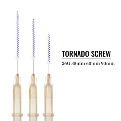 China High quality face lifting pdo thread skin  rejuvenation Tornado Screw 26G 38mm/60mm/90mm PDO thread for sale