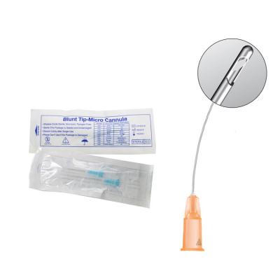 China Mikrospitze stumpfer Cannula-Nadel 25G 27G Cannula für Hyaluronsäurehautfüllereinspritzung zu verkaufen