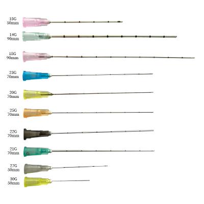 China Extremidad embotada Microcannula de la clasificación 25g 38m m del instrumento de la clase II para la inyección en venta