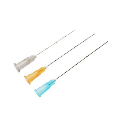 China 18g 25g 70mm Micro- Cannula Botte Uiteindecannula Naalden voor Injecteerbaar Hyaluronic Zuur Te koop