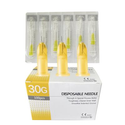 Cina Materiale dell'acciaio inossidabile dell'ago ipodermico sterile a resina epossidica medica 30G 4mm 13mm in vendita