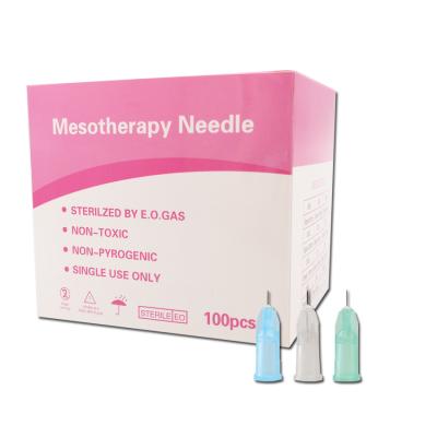 중국 처분할 수 있는 안전 얼굴 주입 메마른 피하 주사 바늘 32G 31G 4mm Mesotherapy 피하 주사 바늘 판매용