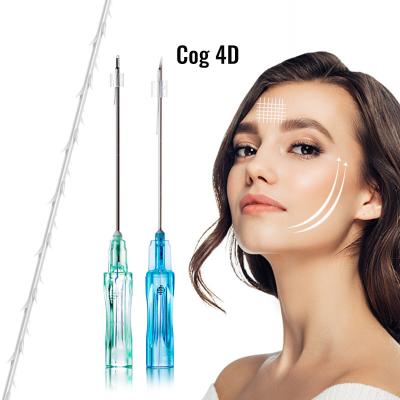 China Skin Tightening Cog 4D 19G 100mm PLLA Threads For Face Lifting for sale