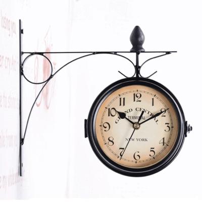 China Luxury Modern Style Wall Clock Design Small Metal Watch Decorative Wall Clock Nordic Modern Antique Metal Home Decor For Living Room for sale