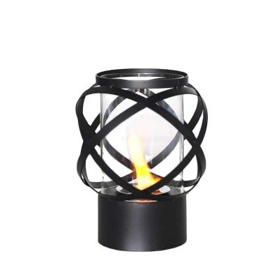 China Modern Ventless Indoor Alcohol Stove Decoration Bioethanol Bowl Metal Desk Ethanol Table Lamp for sale