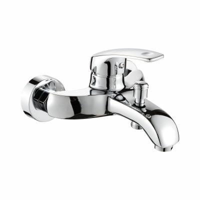 China Without Slide Bar Single Lever Square Shower Mixer Hot Cold Water Single Handle Bathroom Faucet for sale