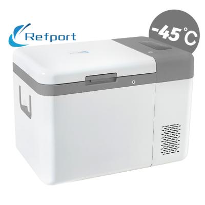 China COMPRESSOR Refport Portable Solar Freezer 12V/24V Refrigerators Freezers Minus 25 Degree Freezer Camping Fridge for sale