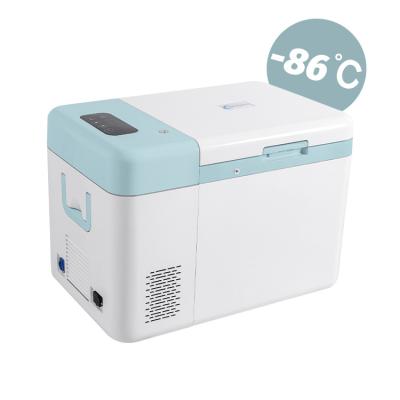 China Car Report Temperature New Refrigerator -86 Degree 25L Ultra Low Portable Freezer 12V/24V for sale