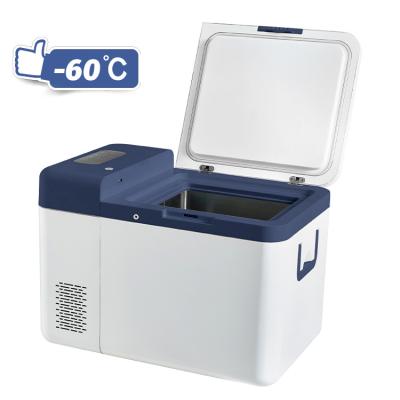 China Portable Car Report Freezer Temperature Ultralow Minus 60 Degree Medical Storage And Transportation for sale