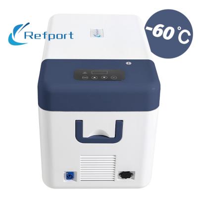 China Portable Car Refport Freezer 25L Degree Mini Car Refrigerator 12V/24V Minus 60 Stable And Safe for sale