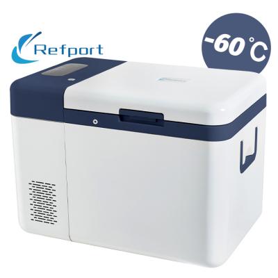 China Car Refport 25L Freezer Minus 60 Degree Portable Fridges And Mini Freezers 12V/24V Freezer for sale