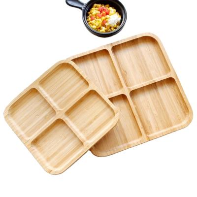 China Disposable Bamboo Dishes 2-Pack Bamboo Tray12 Inches Fruit Trays Snack Tray for sale