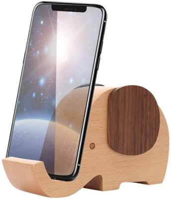 China Europe Apor Wooden Made Mobile Phone Stand Elephant Phone Stand For Smartphone WI for sale