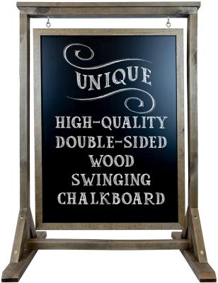 China Rustic Handcrafted Chalkboard Sign Uniquely Designed Wooden Sidewalk S Customized Size for sale