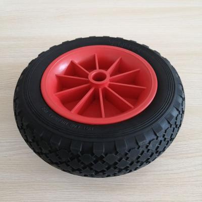 China Other 10 Inch 3.00-6 Free Sting Cart Wheel Trolley Wheel PU Foam Flat Wheel for sale