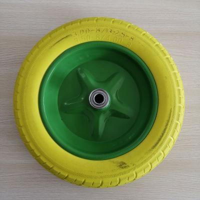 China Other Stroller Spoke PU Foam Rubber Wheels 14 Inch 3.50-8 for sale