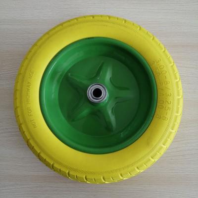 China Other 2021 Hot Sale Bicycle Wheels 14 Inch 3.50-8 Solid PU Foam Rubber Wheel for sale