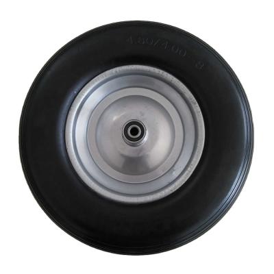 China Other Promotion 16 Inch 4.00-8 Inflatable Polyurethane Foam Tire Wheel For Garden Cart Trailer Utility Wagon Car for sale