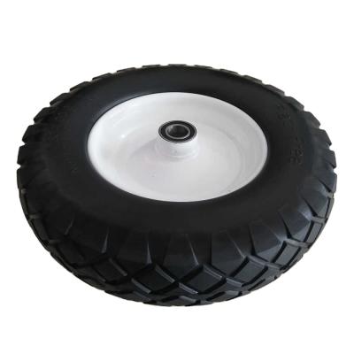 China Other 16 Inch Solid Tool Car PU Foam Wheel 4.00-8 For Hand Truck for sale