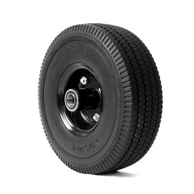 China Other 10 Inch 3.50-4 Solid Rubber Tire With Alu Rim For Wheelbarrow for sale