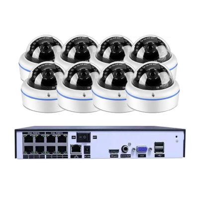 China IP66 NIGHT VISION dome ir dome cctv poe ip camera system 2mp 4mp 5mp ip camera system 2mp 4mp 5mp vandal proof nvr 48v full set 8ch poe remote view by mobile phone for sale