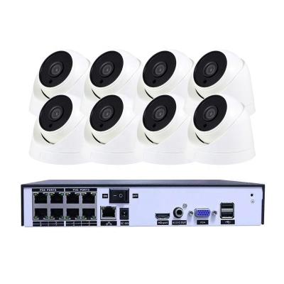 China 8ch 48v poe IP home security system dome cctv indoor cameras 5.0mp with NVR recorder full kit VS-D2651IR-POE-K08 for sale