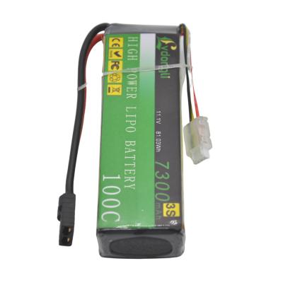 China Golf carts in stock 7300mah 11.1v 100c 3s lipo battery polymer lithium battery rechargeable pack for sale