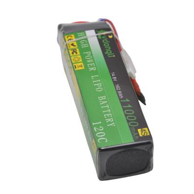 China Golf Carts 4PCS 120C 14.8V Lipo Battery 11000mAh Racing Drone 4s For RC Quadcopter Helicopter UAV Airplane Batteries for sale