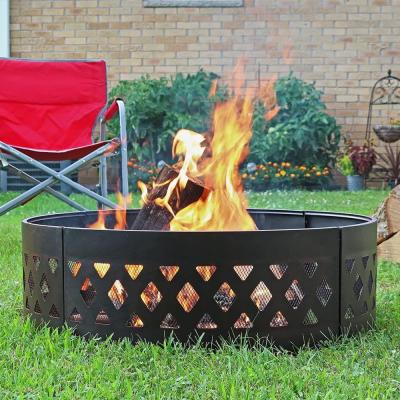 China Wholesale Outdoor Warming/BBQ Fire Pit Wood Fire Ring Heavy Metals Large Round Fire Burning Ring for sale