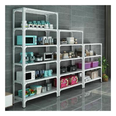 China Sustainable Factory Custom Home White Metal Storage Shelves Stacking Display Racks for sale