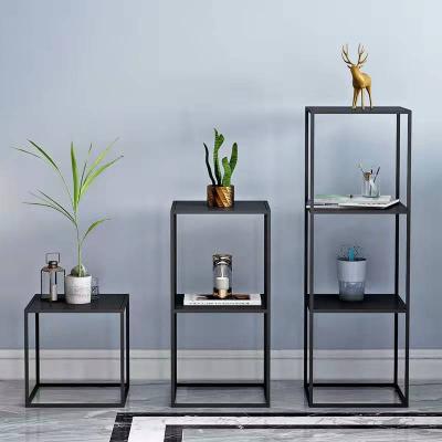 China Sustainable Multilayer Shelves Combination Racks Single Iron Flower Racks Display Stands for sale