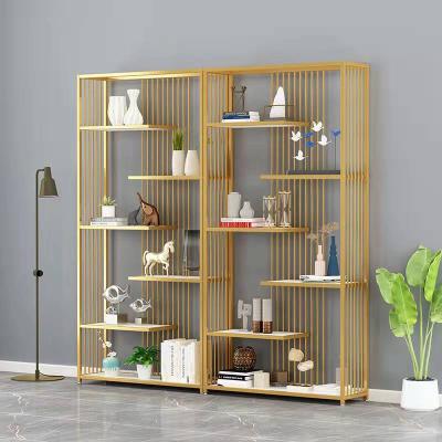 China Product Display Rack Floor Shelf Desktop Partition Metal Multi-Layered Durable Lightweight Luxury Multi-Layer Display Racks for sale