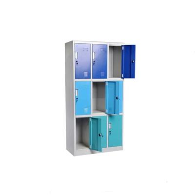 China Gym club. Pool Customized Universal 9 Door Metal Gym School Locker Office Home Multi-Door Storage Metal Locker Steel Locker for sale