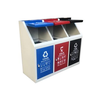 China Sustainable Ashtray Added Customized Outdoor Stainless Steel Trash Can Public Places Waste Storage Bin for sale