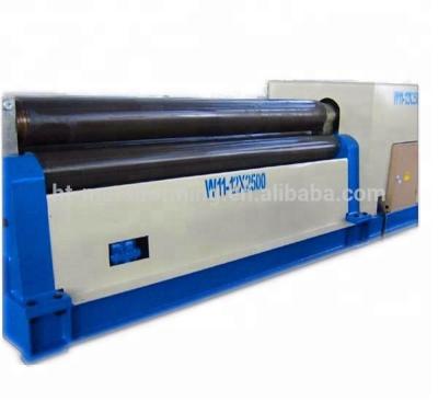 China Garment Shops W11 Flat Sheet Metal Roller Machine Three Roller Metal Rolling Machine Bottom Bending for sale