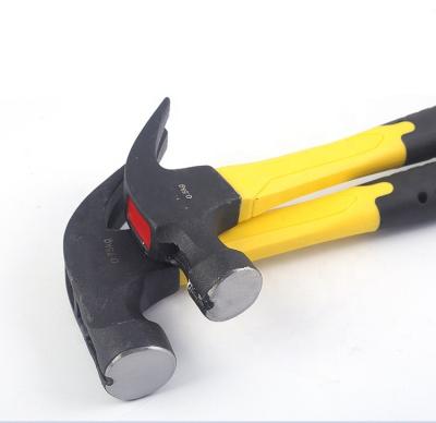 China Nail Hammer Professional 0.25 Kg 0.5 Kg 0.75 Kg Forged Carbon Steel Carpenters Claw Hammer With Tubular Handle for sale