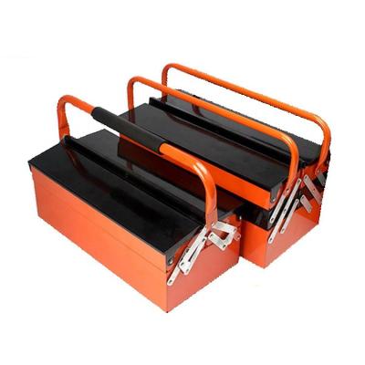 China Cheap Portable Multi Function Tool Box Metal Folding 2 Tier Tool Box Dustproof Waterproof Shockproof Iron for sale