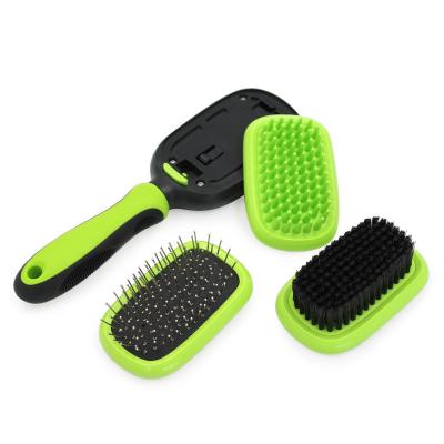 China 2022 New Dogs Pet Hair Removal Brush Massage Comb 5-in-1 Grooming Set for sale