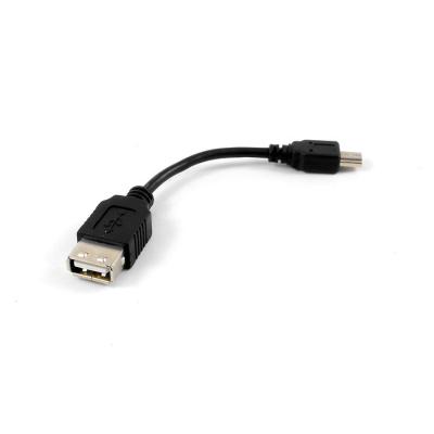 China Micro usb to female USB 2.0 extension cable black color, ODM/OEM welcome for sale