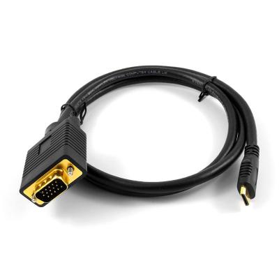 China HDMI to VGA Cable Gold-Plated 1080P HDMI Male to VGA Male Active Video Converter Cord for sale