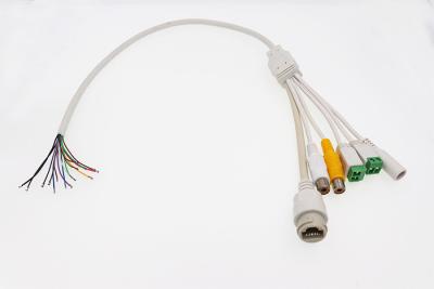 China IP67 RJ45+AUDI+VIDEO+Terminal block+DC Jack whitle multi function security camera cable for sale