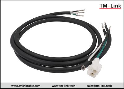 China HXT63080 2P 16AWG male to terminals Black PVC Jacket power cable assemblies for sale