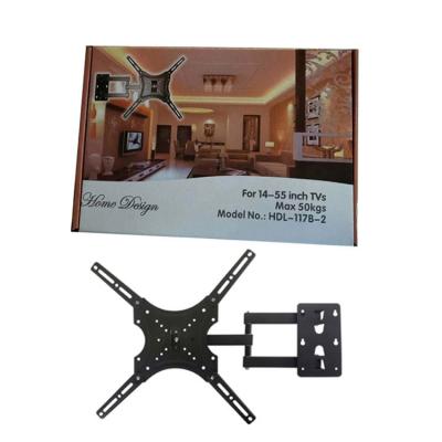 China 117B-2 Cold Rolled Steel Full Motion TV Wall Mount 14-55 Inch High Quality Swivel TV Frame VESA 400mm for sale