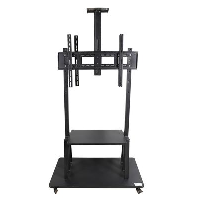 China Mobile Trolley LCD Mounts Factory Price 1800 LED TV Multifunctional Mobile Stand Display Trolley Trolley With Wheels for sale