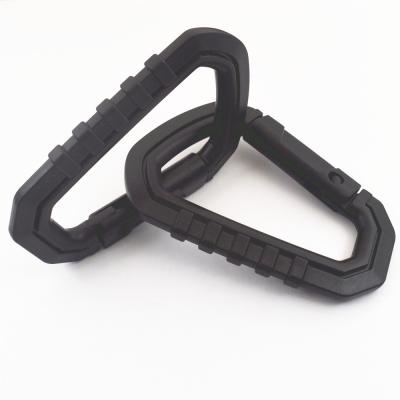 China New Type Carabiner Strong Plastic D-Ring Spring Tactical Strong Hook for sale