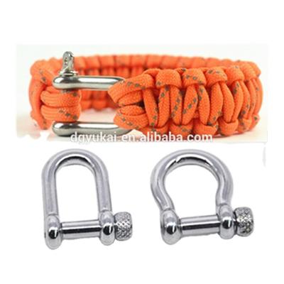 China Friendly Yukai wholesale adjustable metal buckle paracord bracelet shackles for sale