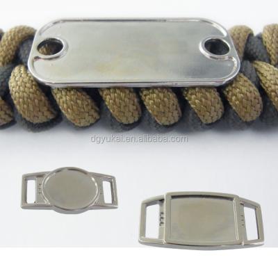 China Zinc Alloy Shoe Buckle Lace Charms Metal Dog Tag Shoe Buckle for sale