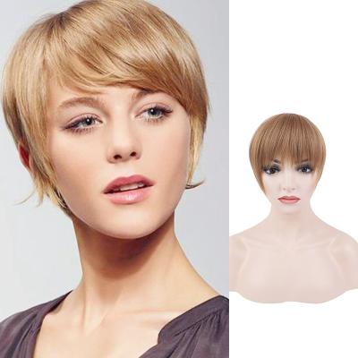 China Short Silky Straight Bob Blonde Wave Side Part Wigs With Synthetic Natural Hairline Wigs For Women Synthetic Wigs for sale