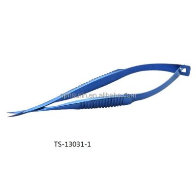 China Castroviejo steel corneal scissors, titanium ophthalmic surgical instruments, TS-13031-1 for sale