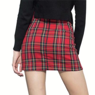 China College Style Women's Bodycon Women's Casual Red Plaid Skirt Girls Breathable Skinny Slimming Skirt for sale